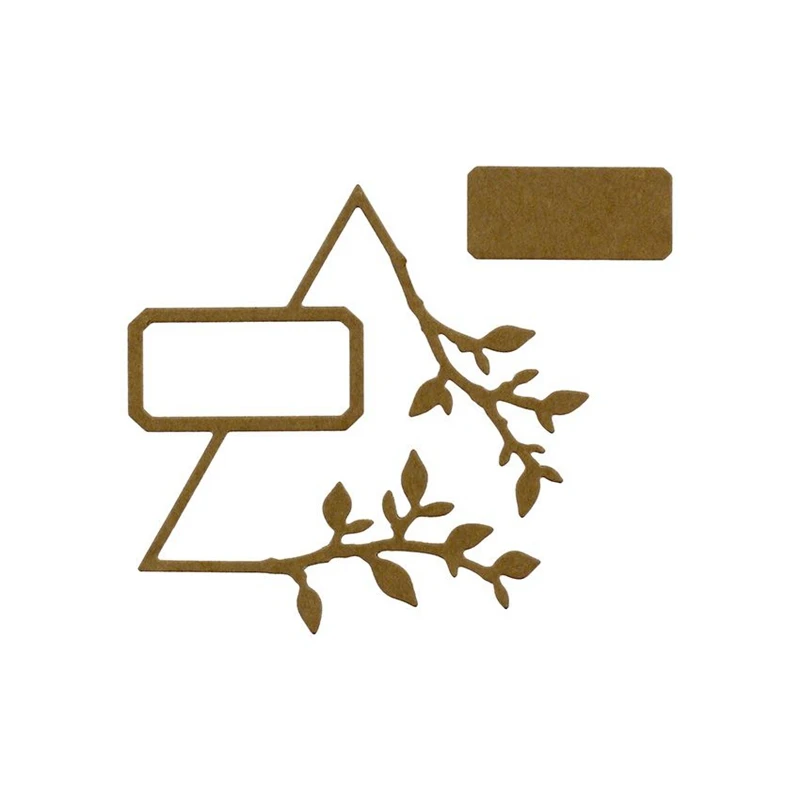 

Label with Branch Leaves Metal Cutting Dies for Making Card Scrapbooking Decorative Stencils Embossing DIY Craft Album New 2019