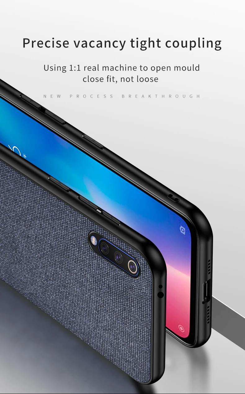 Case For Xiaomi Mi 9 Case Luxury Cloth Fabric Leather Case for xiaomi mi9 Phone Case Soft TPU Frame Hard PC Cover Shell (24)