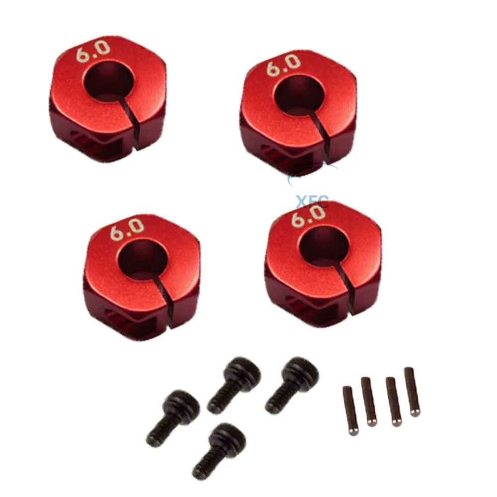 4pcs 1//10 12mm Alumium Wheel Hex Nuts w// Pins Screws for RC Car Traxxas HSP
