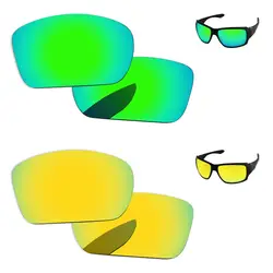 24 К золотой и изумрудно зеленый 2 пары зеркало Поляризованные замена оптические стёкла для большой Тако солнцезащитные очки женщин рамки