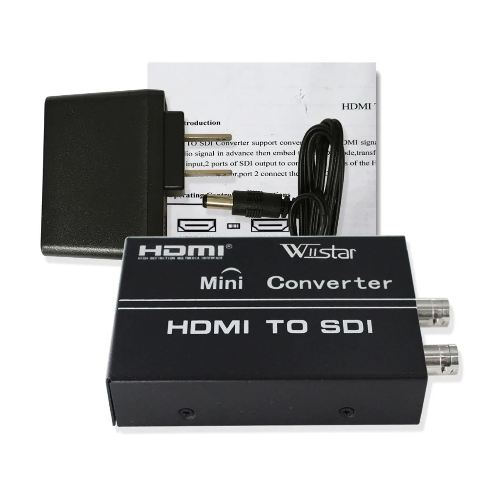 Wiistar hd-sdi HDMI-SDI конвертер Full HD 1080 P работает с HDMI 1.3c и HDCP два SDI Ourptut