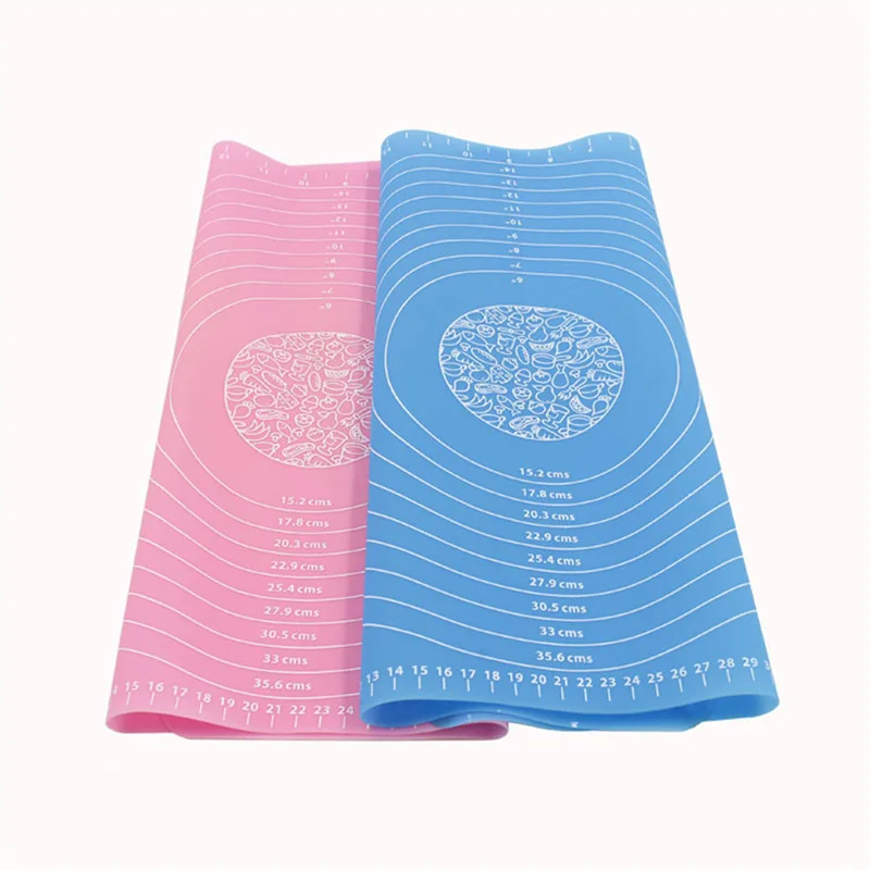 

Silicone Dough Kneading Mat Non-Stick With Scales Rolling Pastry Board Cake Baking Mats Pad Sheet Kitchen Tools Accessories