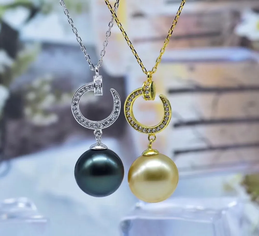 

925 Silver Pearl Necklace Chain with Pendant Findings and Component Jewelry Parts Fittings Women Accessories
