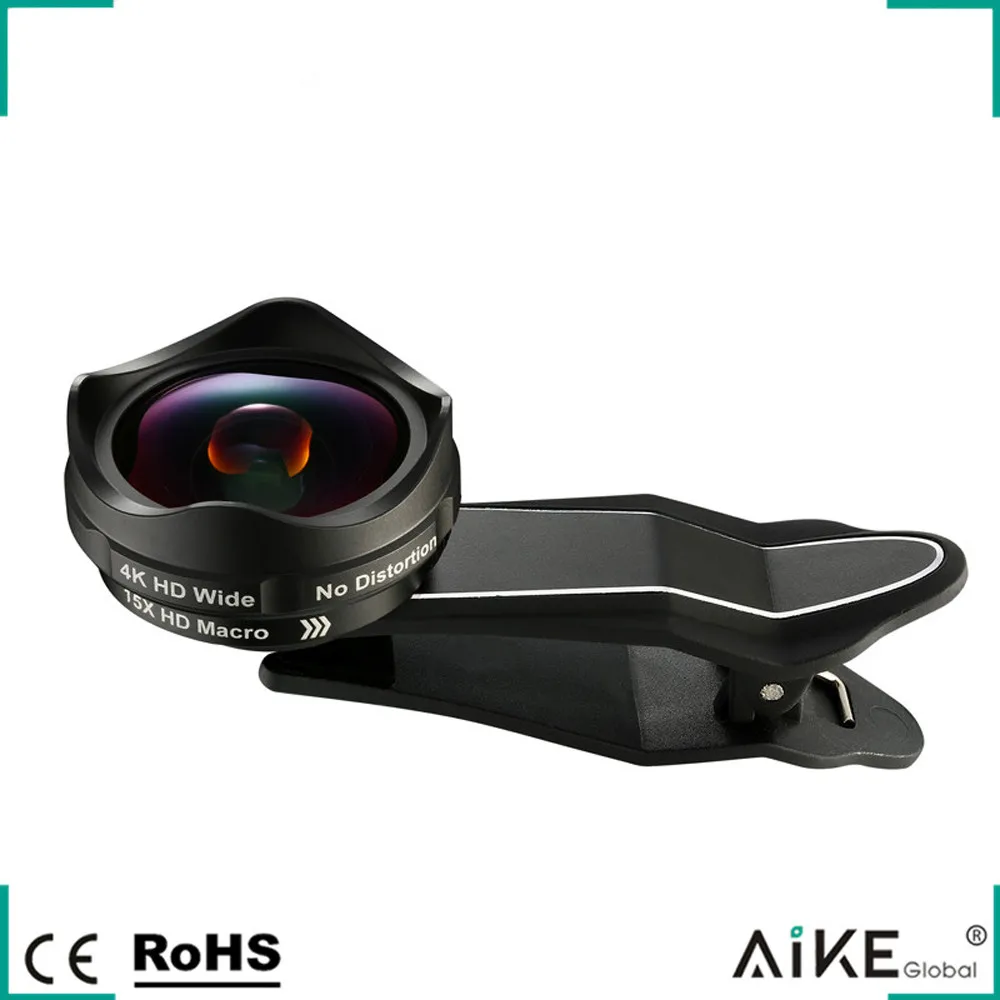 

PROFESSIONAL PHONE CAMERA LENS 2 in 1 Undistorted HD Universal Clip-On Cell Phone Lens Kit for Smartphones new 5.20