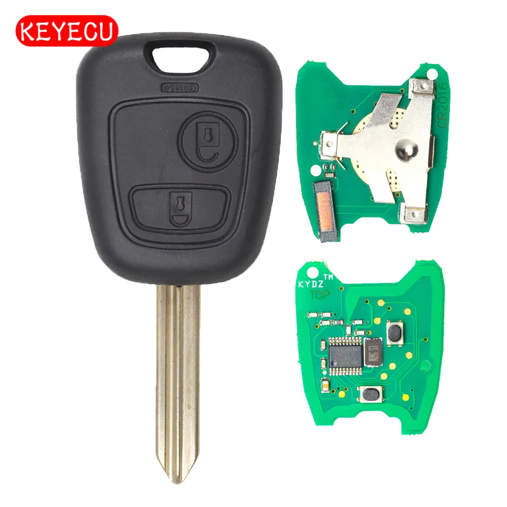 Keyecu KYDZ сменный дистанционный брелок для Peugeot Partner Expert Boxer SX9 Blade 2 кнопки 433 МГц с