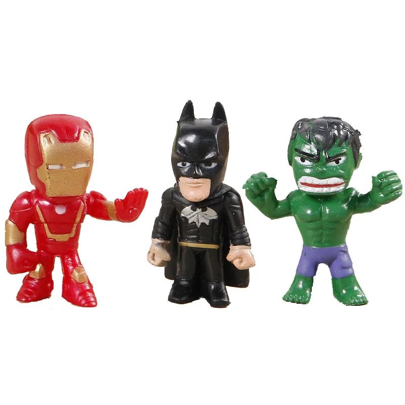 12-Piece Set Marvel Avengers Mini Figures - Batman, Hulk, Thor, Spider-Man - Action Figure Superhero Models, Toys for Children's Gifts image 3