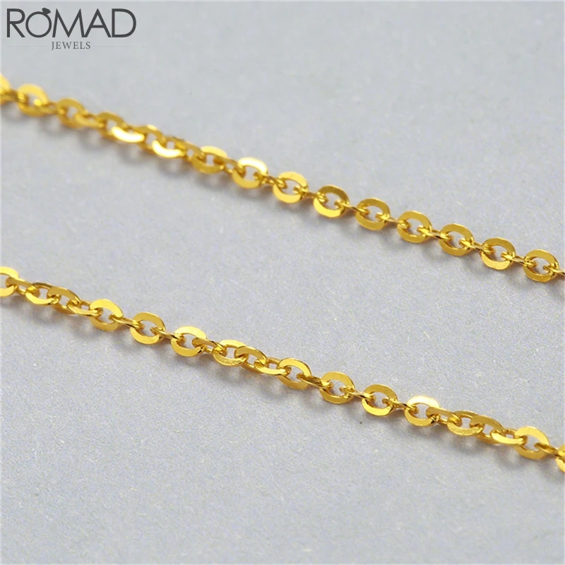 Золотая цепь ROMAND женские серебряные ожерелья цепи для изготовления ювелирных