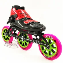 100% original RASHA SKATE inline speed skating skate shoes with 3x125mm/4x110mm colorful wheels