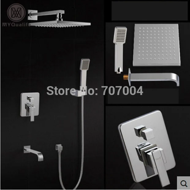 Wall Mounted Concealed Install Shower Faucet Set Single Handle Bathtub