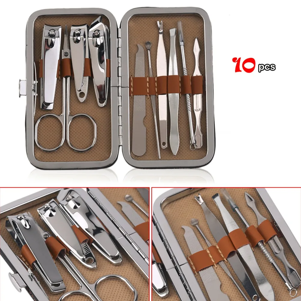 Murah 10 Buah Set Stainless Steel Universal Rumah Kantor Manicure Set Gunting Kuku Cleaner Grooming Kit Alat Perawatan Kuku Set Kuku Akses Jual 10 Buah Set Stainless Steel Universal Rumah Kantor Manicure Set Gunting Kuku Cleaner Grooming Kit Alat Perawatan Kuku Set Kuku Akses