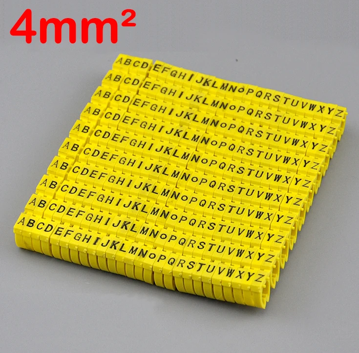 260pcs/Lot A Z ABCDEFGHIJKLMNOPQRSTUVWXYZ English Letter 4mm2 M CAT 6