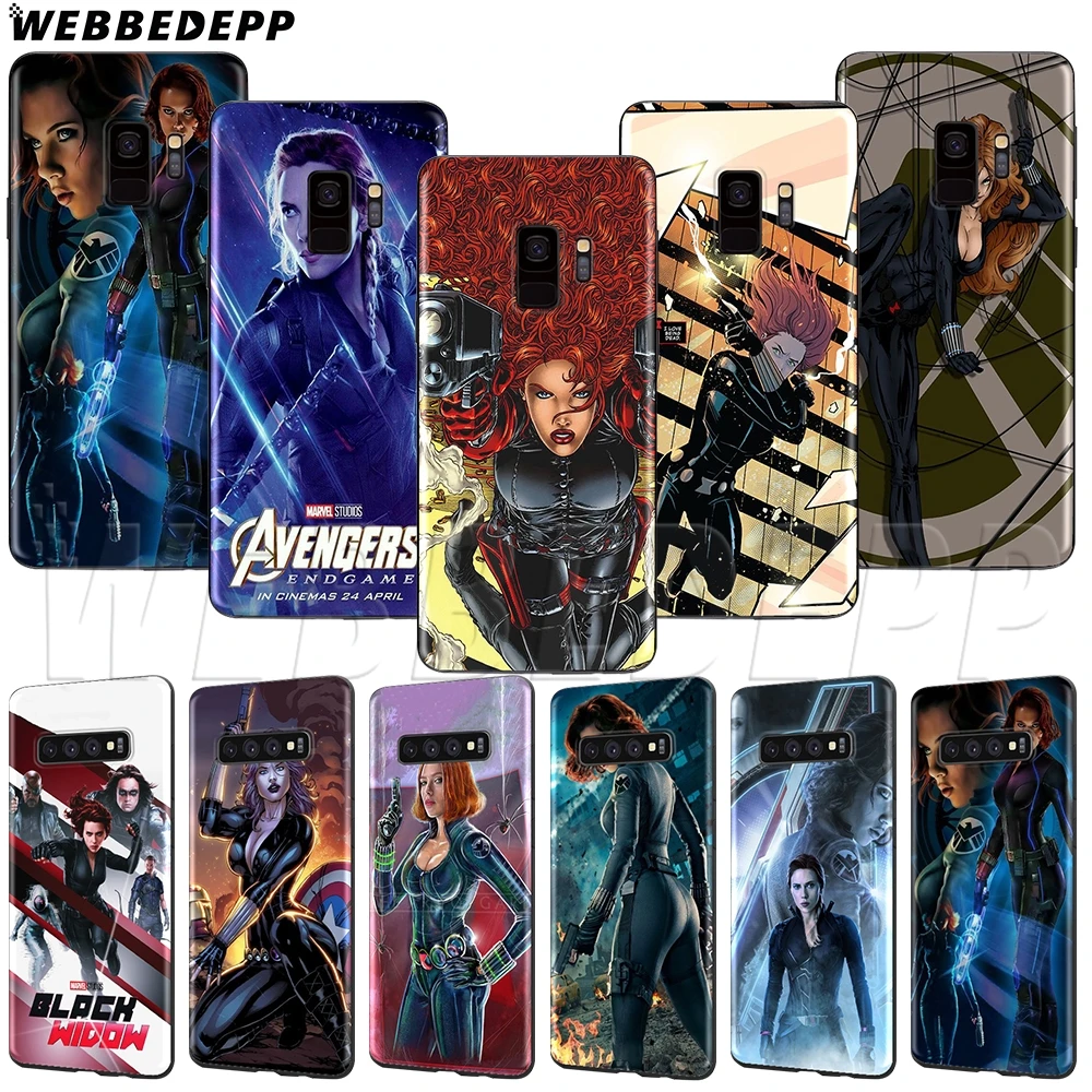 

WEBBEDEPP Natasha Romanoff Black Widow TPU Soft Case for Samsung Galaxy Note 8 9 S6 S7 S8 S9 S10 S10e Edge Plus