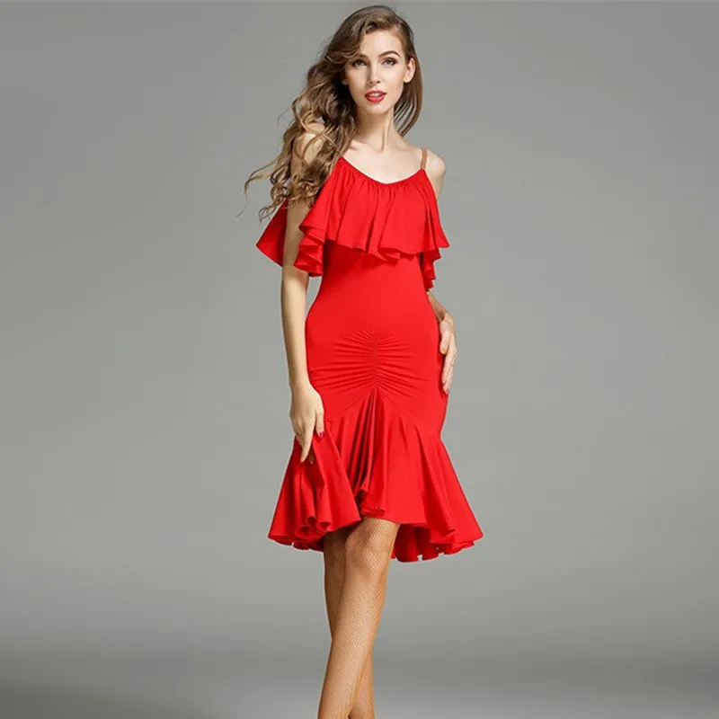 Красный латинские танцы платье бахромой женщин латинский платье Одежда для танцев Танцы платье латина Salsa платье для латинских танцев