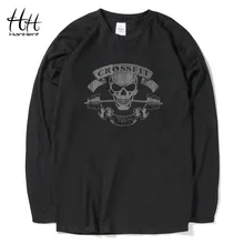 HanHent Crossfit Череп Футболки Мужчин 2016 Новинка Топы Тис Бодибилдинг Футболки Фитнес Спортивной Swag Тенниска Хлопка тренировки
