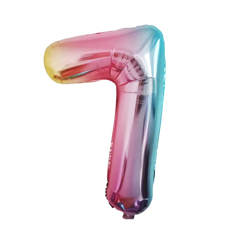32inch Rainbow Number Balloons (26)