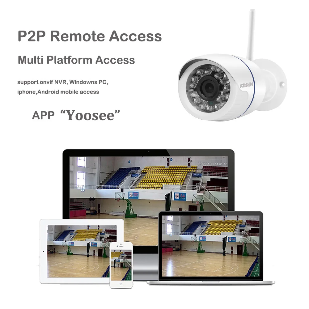 AZISHN Yoosee Wifi ONVIF IP камера 1080P 960P 720P Беспроводная Проводная P2P сигнализация CCTV уличная камера со слотом для sd-карты Макс 128G