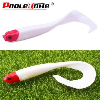 

1Pcs Roll Tail Fish 6g 120mm Soft Fishing Lure Abdominal slotting Soft Bait 5 Colors with Fish Scales 3D Eyes Lake River Fishing