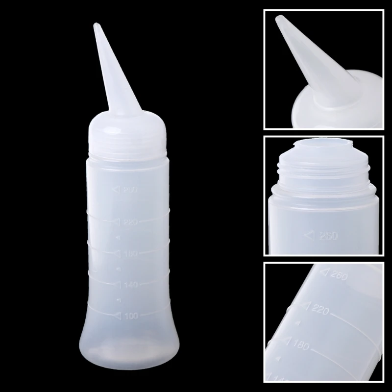 120 мл/260 мл аппликатор измерительный Пластик бутылка для укладки волос, парикмахерские ножницы