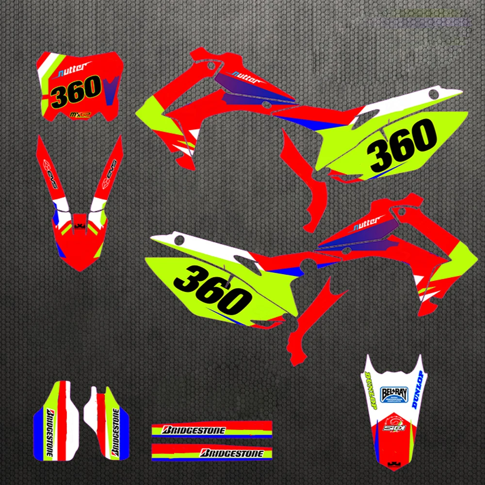 Глянцевая графическая наклейка на заказ Наклейка для Honda CR125 CR250 CRF250R CRF250X CRF450X CRF450R