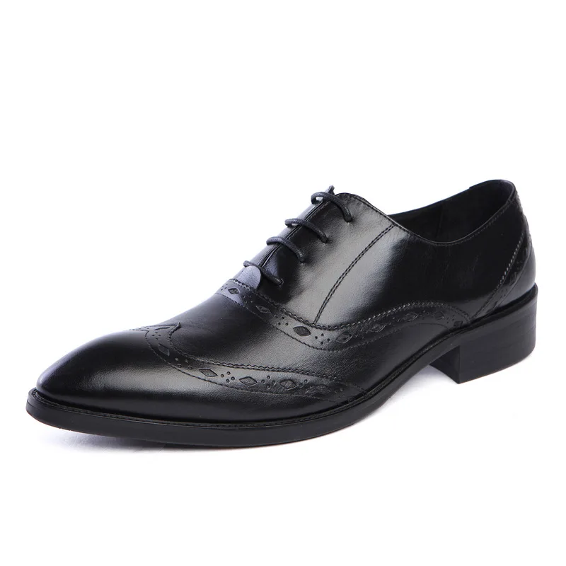

Oxford Soft Cow Leather Pointed Toe Wedding Dress Shoes For Men Comfortable Formal Business Working Office Shoes JMH-B0071