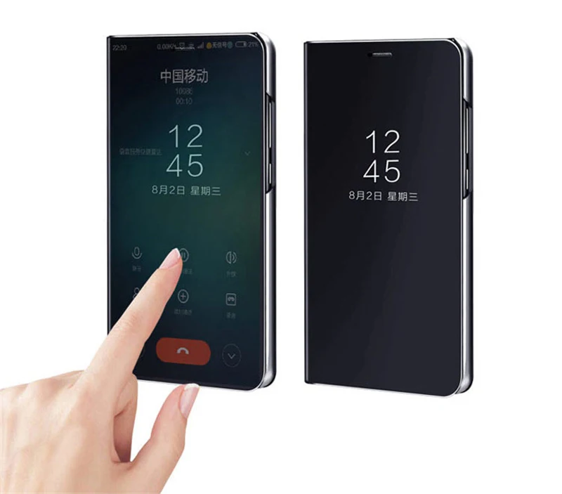 Умный зеркальный флип чехол для Xiaomi Redmi 4X 5 Plus Note 3 Pro 5X 5A A1 A2 6 6A S2 8 SE Mix 2 Max защитный