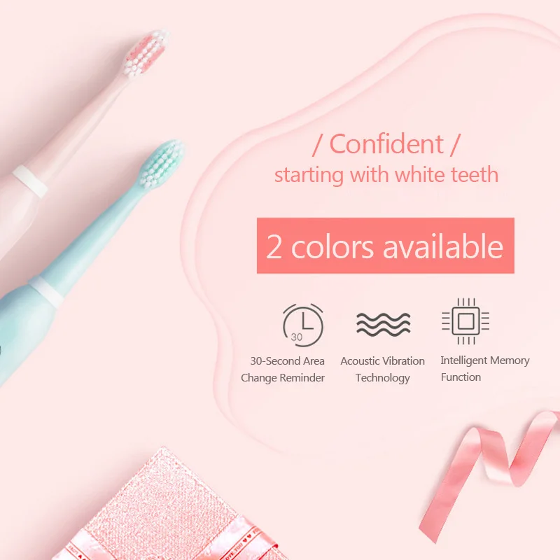 Escova de Dentes Escovas de Dentes com 3pcs Elétrica Temporizador Adulto Carregador Recarregável Substituição Cabeças Escova D43 Usb 1 usb recarregável escovas de dentes com 3pcs