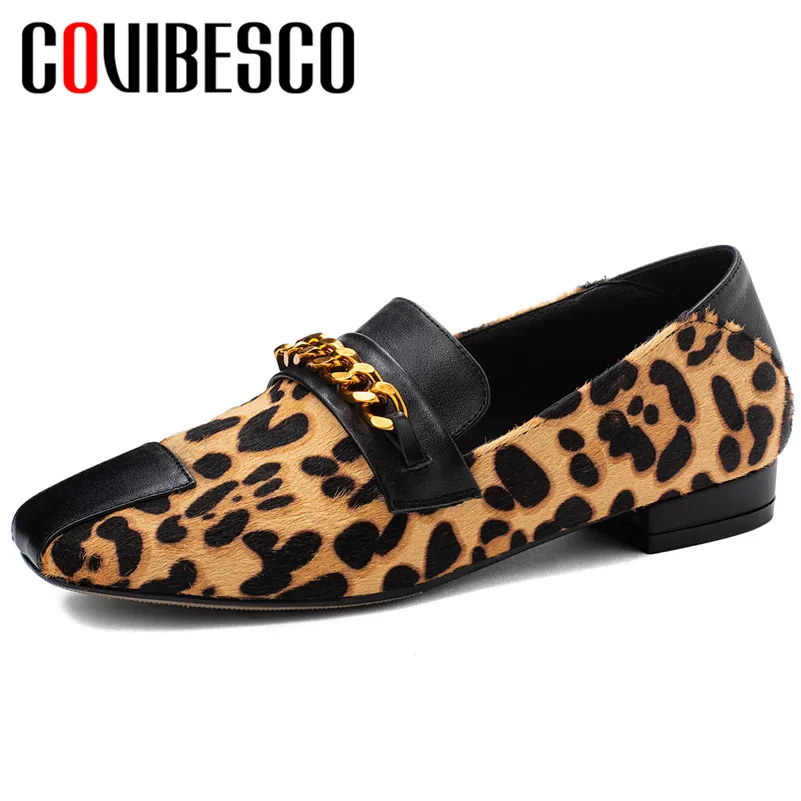

COVIBESCO New Spring Autumn Horsehair Women Pumps Square Heels Slip-on Basic Women Shoes Fashion Sexy Party Casual Shoes Woman
