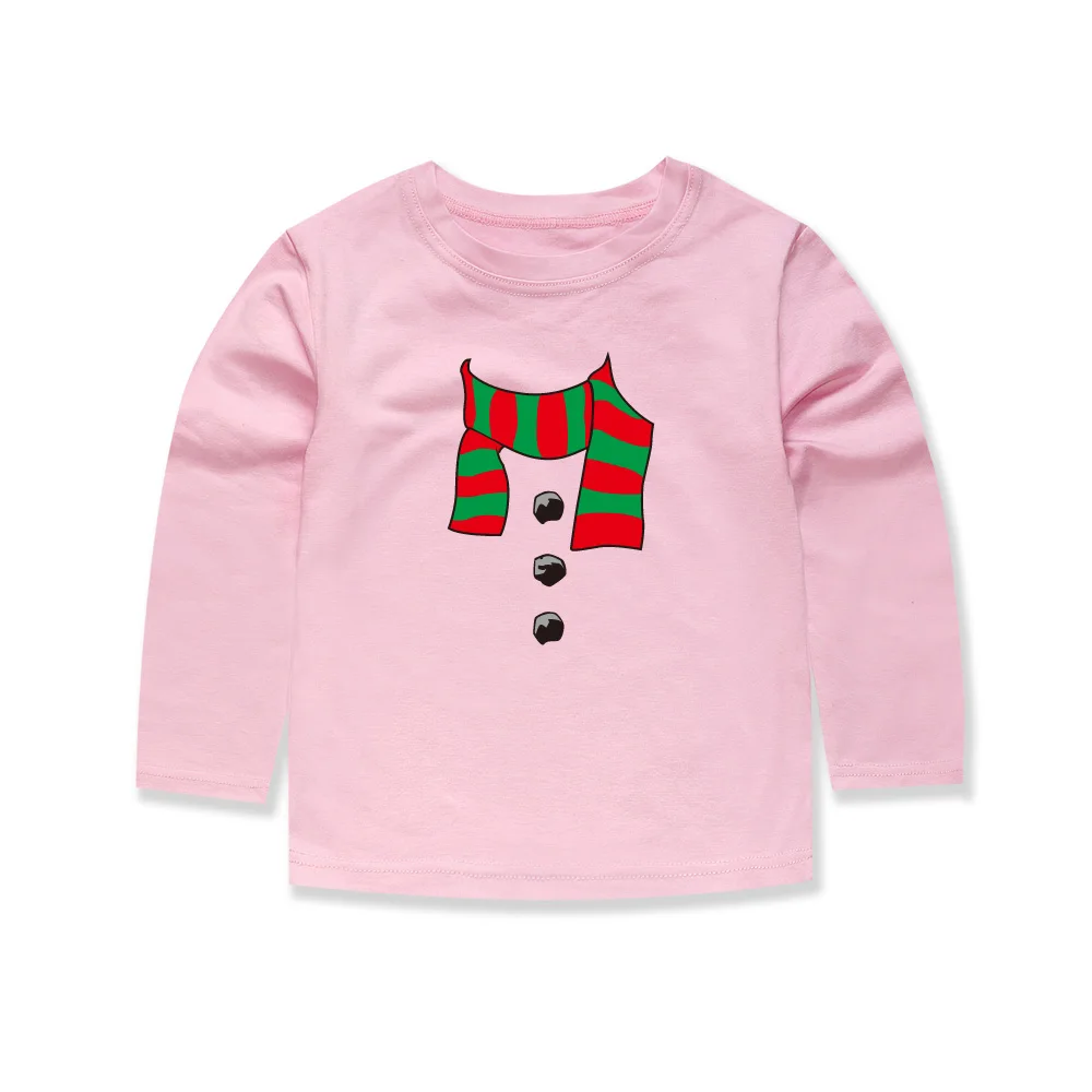 Детские Рождественские футболки Little Bitty детский хлопковый шарф с Сантой с длинными рукавами футболки для малышей Одежда для мальчиков от 2 до 14 лет