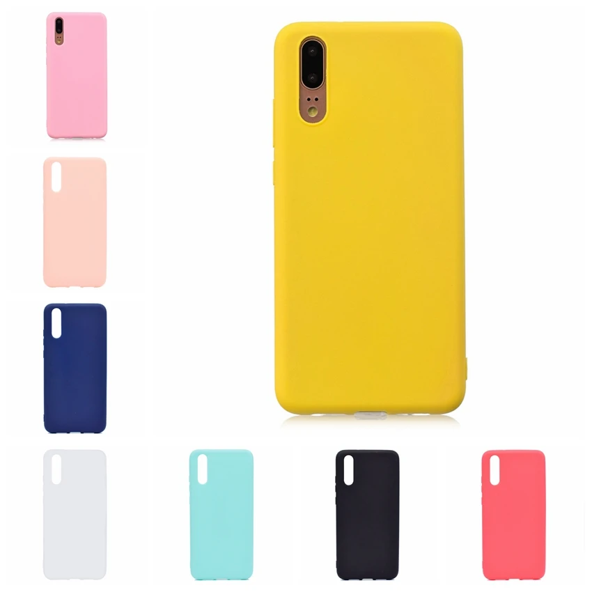 

Candy Color Phone Case For Coque Hawei P20 P10 P30 Pro P8 P9 P10 P20 Lite Y5 Y9 2018 Soft Silicon TPU Back Cover Etui