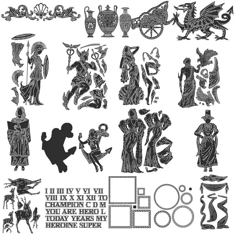

Dragon Elk Zeus Eagle Elephabet Metal Cutting Dies Stencils For DIY Scrapbooking Decoration Embossing Supplier Handcraft Die Cut