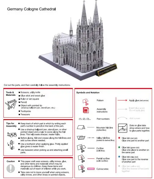 DIY большой размер Германия Кельн собора Ремесло Бумажная модель 3D архитектурное здание DIY образовательные игрушки ручной работы для взрослых игра-головоломка