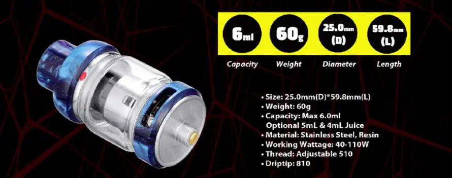 New Freemax Mesh Pro Tank 6ml Sub ohm Atomizer Carbon Fiber Freemax Mesh Pro Coil Vape Resin Tank 17 Colors VS Zeus Dual RTA 02 (8)