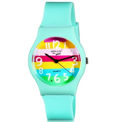 WILLIS Brand Watches Women Rainbow Design Lovely Color Quartz Watch For Kid Life WILLIS Brand Watches Women Rainbow Design Lovely Color Quartz Watch For Kid Life