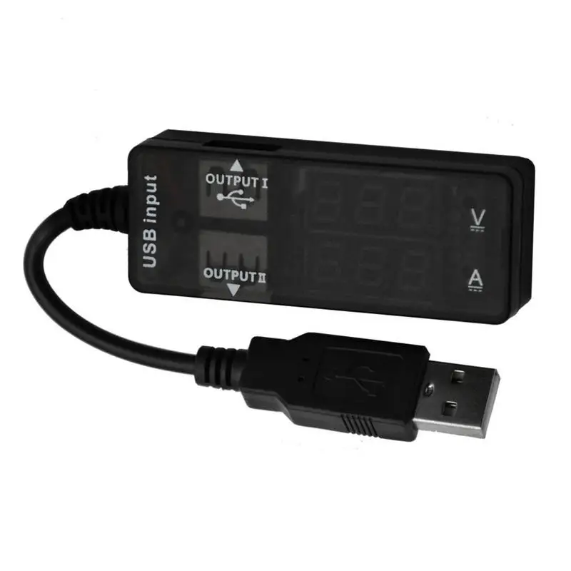 Portable LED Capacity Digital Voltage Current Meter Dual USB Charger Doctor Tester Mobile Power Detector HR Voltmeter Ammeter