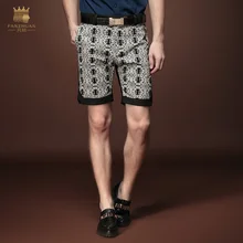 Модные повседневные мужские новые летние шорты с принтом летние новые индивидуальные черные модные шорты с разрезом 15929 распродажа