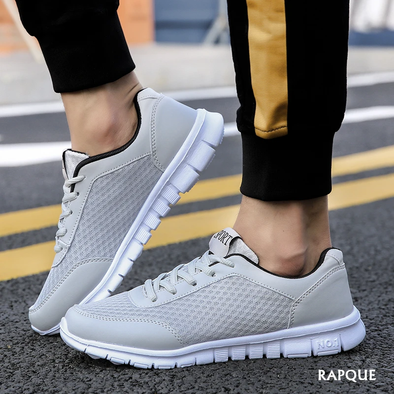 

Fashion sneakers for men shoes black man walking shoes mesh Solid non-slip adult male tenis spring autumn Mans footwear