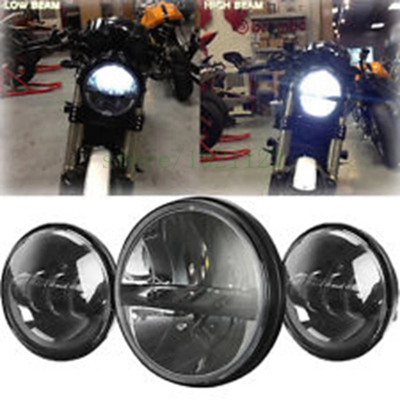 7 &quotКомплексный Светодиодный отражатель для Harley фара двигателя H4 Hi/ближнего
