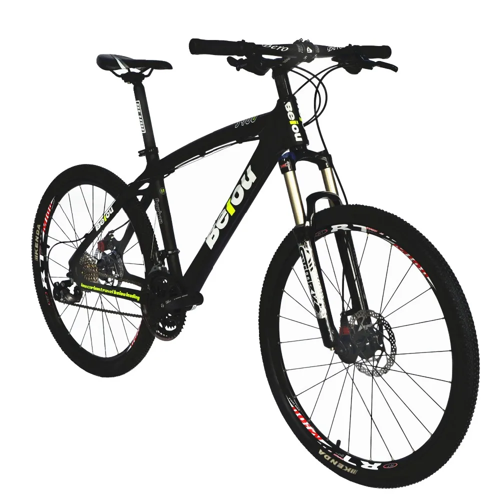 Top BEIOU Carbon XC Mountain Bike 26-Inch Complete Bicycle MTB 27 Speed  S H I M A N O  370 Toray T700 Fiber Glossy Colorful CB004 6
