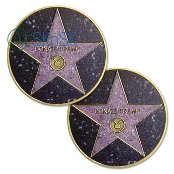 

1-10pcs/lot POTUS Donald Trump Presidential Challenge Coin Hollywood Walk of Fame Star Souvenirs USA Gifts Commemorative Coins
