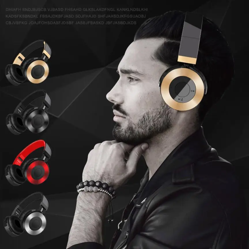Bluetooth наушники через ухо Hi Fi стерео Беспроводная гарнитура с микрофоном TF карта FM