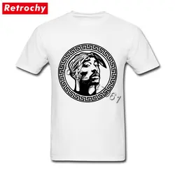 Дизайнер белый 2Pac рубашка хип-хоп Тупак Шакур футболка ребята короткий рукав с круглым вырезом хлопковая футболка для Для мужчин просто