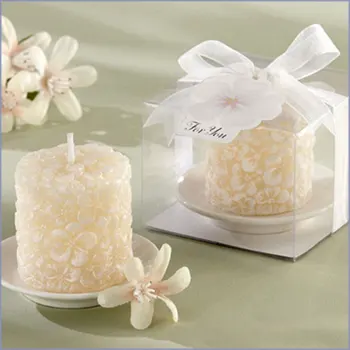 

4pcs/pack Art Candle home decoration relief candles wedding party decoration romantic candle holder with PVC box