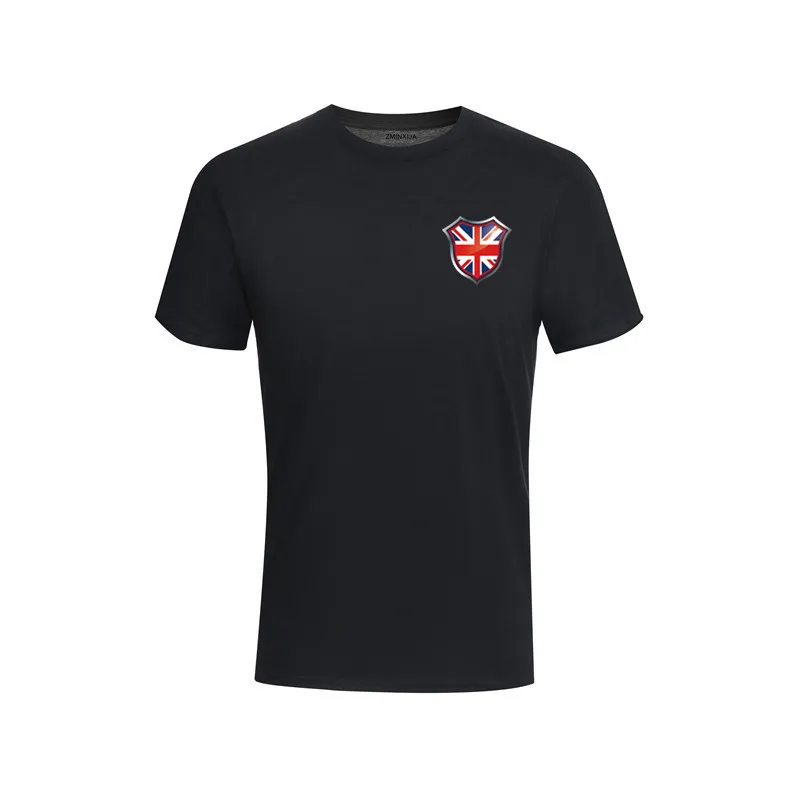

2019 new Brand Fashion O Neck Men Casual Elastic Cotton Male Slim Fit Tshirt Man printing England Flag T-Shirts Clothing
