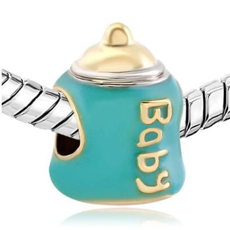Скользящие бусины Детские бутылки DIY бусины, семейные талисманы fit pandora Браслеты ювелирных изделий diy подарок на День святого Валентина для женщин