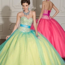 Бальное платье завязки сердечком Quinceanera платья с курткой блёстки вышивка бисером кристалл сексуальный повязки органза ну вечеринку платье Q14