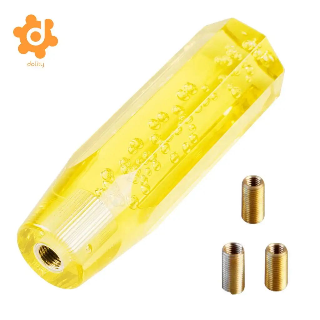 dolity Transparent Gear shift knob Crystal Bubble Shift Knob Manual Fitment 