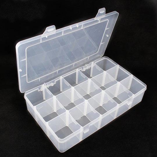 Коробки для ювелирных изделий пластиковые акриловые косметические NailArt Pill Box чехол портативный контейнер для хранения деталей камни инструменты Y2663
