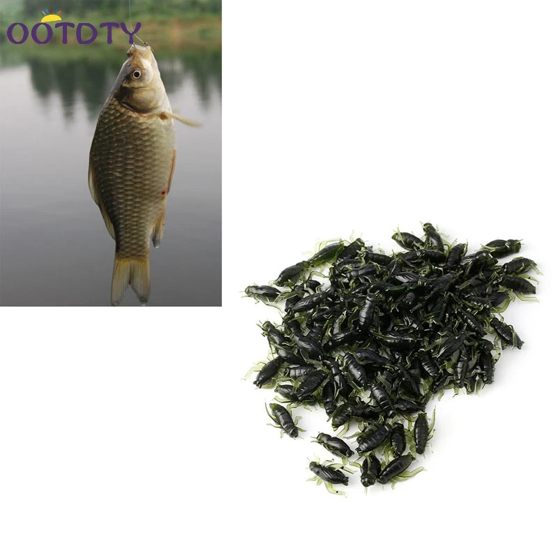 في شكل الطعوم لينة الصيد السحر محاكاة الكريكيت الحشرات 2.5 سنتيمتر 100 قطع في شكل الطعوم لينة الصيد السحر محاكاة الكريكيت الحشرات 2.5 سنتيمتر 100 قطع