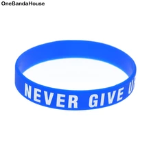 OBH 2 шт Debossed Never Give Up мотивационный силиконовый браслет