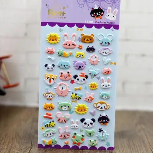 

18.7*9.5cm Small Animals 3D Bubble Sticker Decoration Decal DIY Diary Album Scrapbooking Korea Stationery YH782